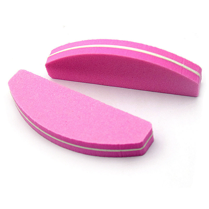 JMT-432138 High Elastic Half-Moon Sponge Polishing Tool for Nail Care