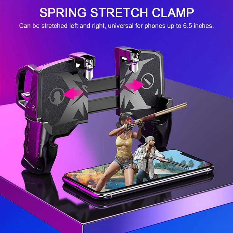 JMT-432138 Multi-Function Gamepad for Mobile Devices - Ergonomic Design with Trigger Mechanism for Enhanced Gaming Experience