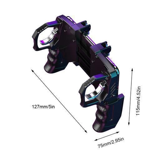 JMT-432138 Multi-Function Gamepad for Mobile Devices - Ergonomic Design with Trigger Mechanism for Enhanced Gaming Experience