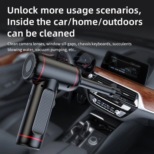 JMT-432138 Portable 2-in-1 Handheld Vacuum Cleaner for Car | Mini Wireless Design with Strong Blowing and Suction Features