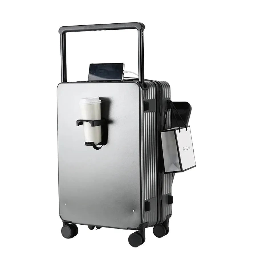 JMT-432714 Expandable Cabin Suitcase with Wheels and Laptop Stand for Travel Carry-On