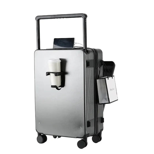 JMT-432714 Expandable Cabin Suitcase with Wheels and Laptop Stand for Travel Carry-On