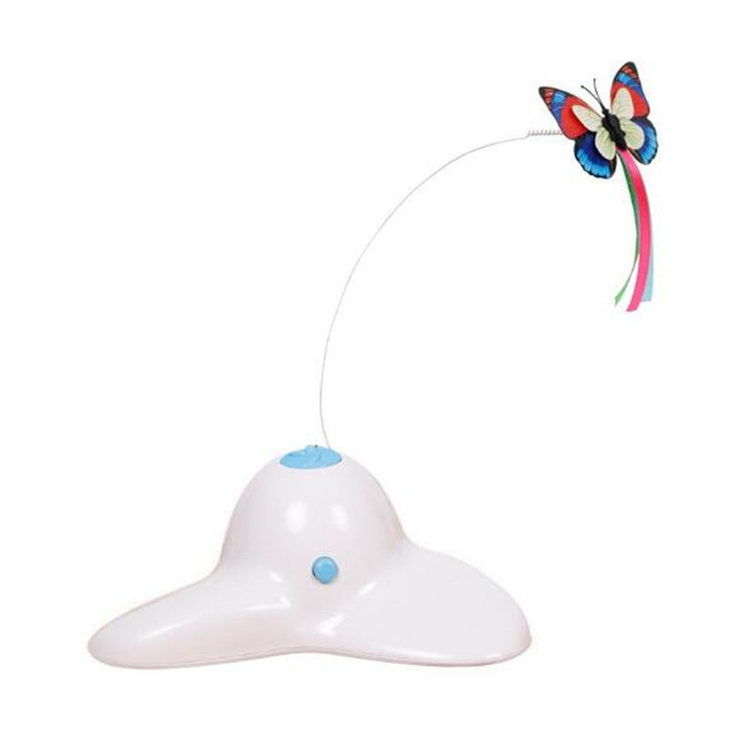 JMT-432970 Flashing Auto-Rotating Butterfly Interactive Cat Toy for Engaging Playtime