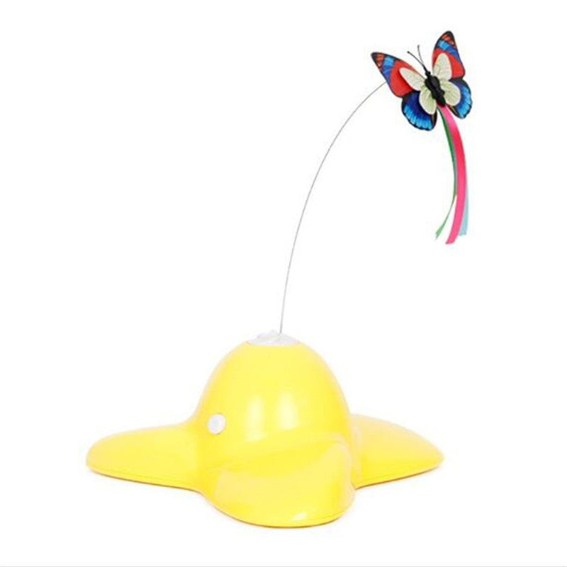 JMT-432970 Flashing Auto-Rotating Butterfly Interactive Cat Toy for Engaging Playtime