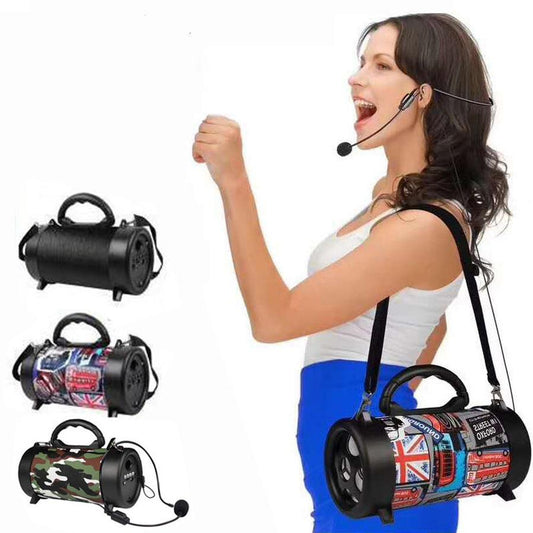 JMT-433482 Portable Outdoor Wireless Bluetooth Speaker with Microphone and Strap, USB Rechargeable, Available in Multiple Colors