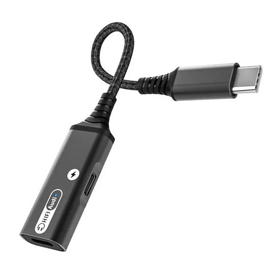 JMT-433482 Type-C to 3.5mm Audio Adapter Splitter for Android Devices - 2 in 1 Headphone Connector