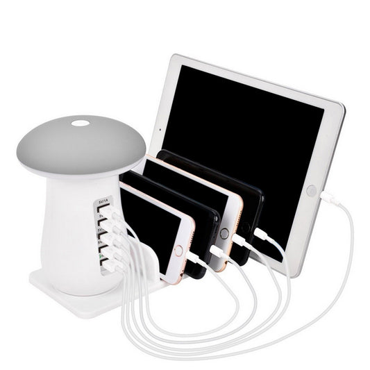 JMT-433674 5-Port USB Charging Dock Station and LED Night Lamp for Smart Devices