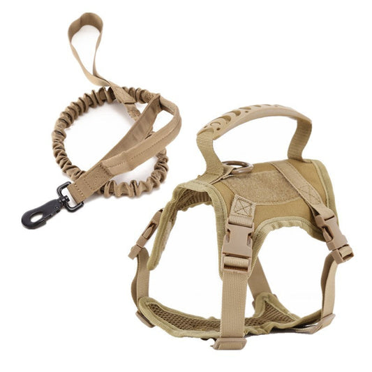 JMT-434314 Breathable Nylon Tactical Pet Harness with Traction Rope for Dogs and Cats