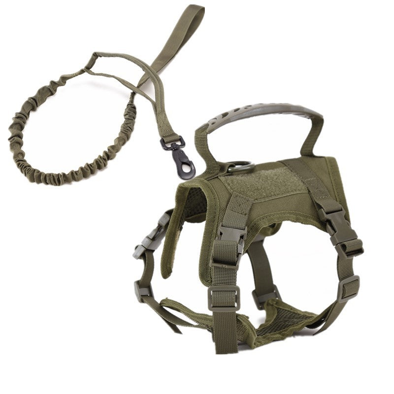 JMT-434314 Breathable Nylon Tactical Pet Harness with Traction Rope for Dogs and Cats