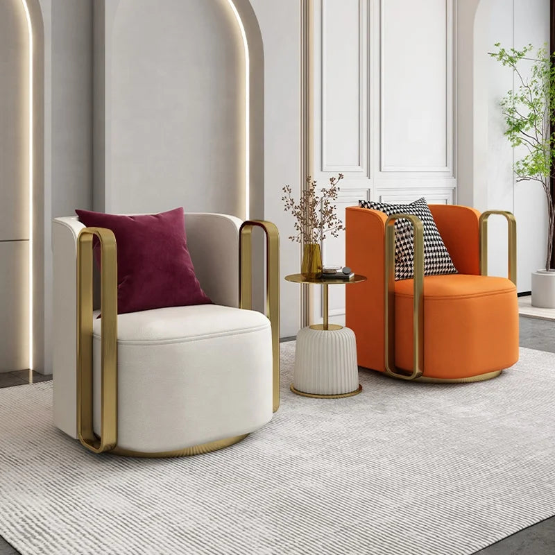 JMT-434890 Elegant Velvet Upholstered Dining Chair with Metal Frame in Colourful Design