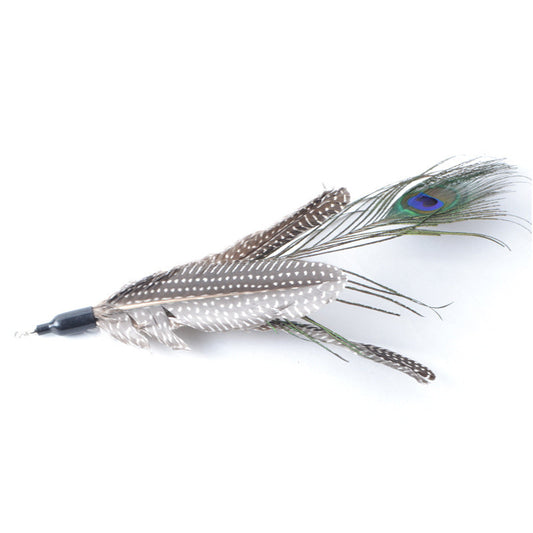 JMT-435274 Cat Feather Toy with Adjustable Pole - 41.5CM & 85CM Combined Length - Includes 5 Replacement Heads