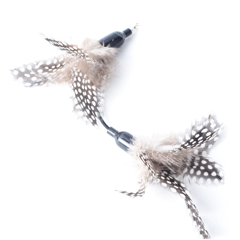 JMT-435274 Cat Feather Toy with Adjustable Pole - 41.5CM & 85CM Combined Length - Includes 5 Replacement Heads
