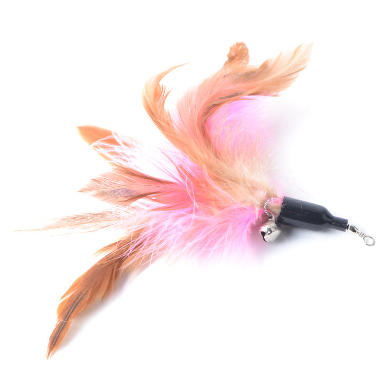 JMT-435274 Cat Feather Toy with Adjustable Pole - 41.5CM & 85CM Combined Length - Includes 5 Replacement Heads