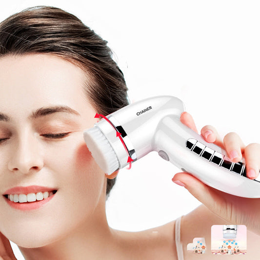 JMT-435530 Ultrasonic 4-in-1 Electric Facial Cleansing Device - 2 Gear Options in Rose Gold, Ceramic White, or Black