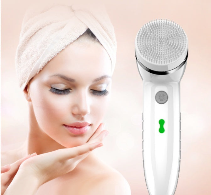 JMT-435530 Ultrasonic 4-in-1 Electric Facial Cleansing Device - 2 Gear Options in Rose Gold, Ceramic White, or Black