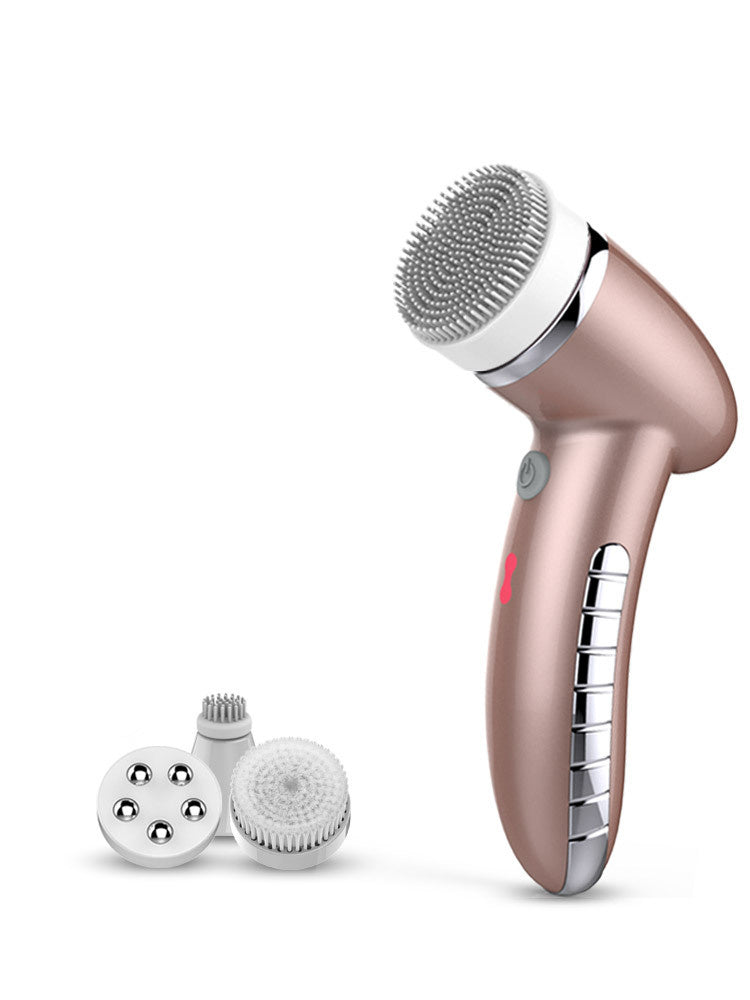 JMT-435530 Ultrasonic 4-in-1 Electric Facial Cleansing Device - 2 Gear Options in Rose Gold, Ceramic White, or Black