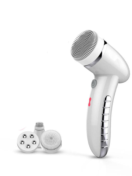 JMT-435530 Ultrasonic 4-in-1 Electric Facial Cleansing Device - 2 Gear Options in Rose Gold, Ceramic White, or Black
