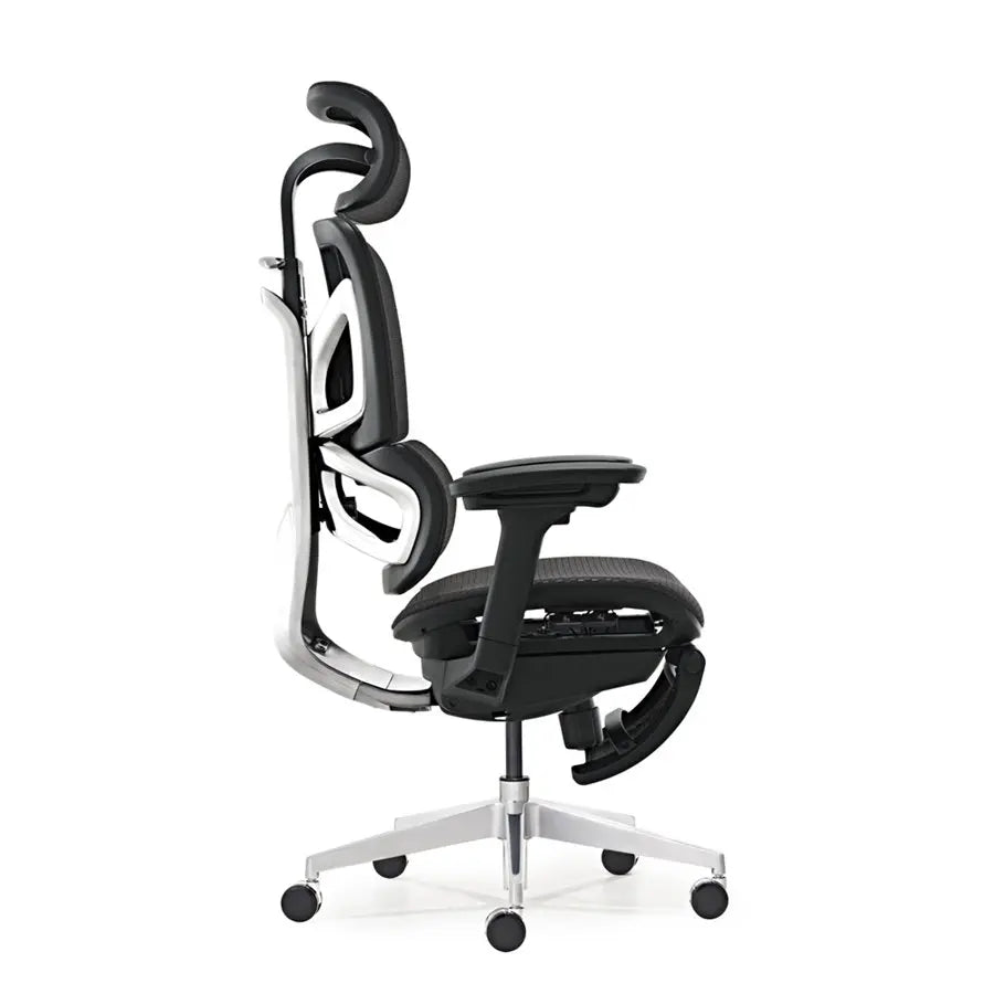 JMT-436042 Ergonomic Mesh Office Chair with Adjustable Footrest and Clothes Hanger, Swivel Design for Comfort