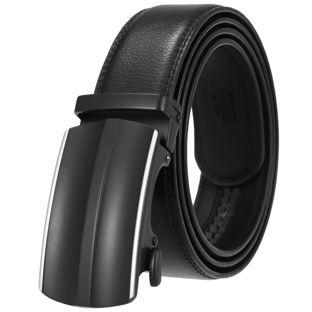 JMT-436042 Genuine Cow Leather Men's Designer Belt - Sophisticated and Durable Accessory