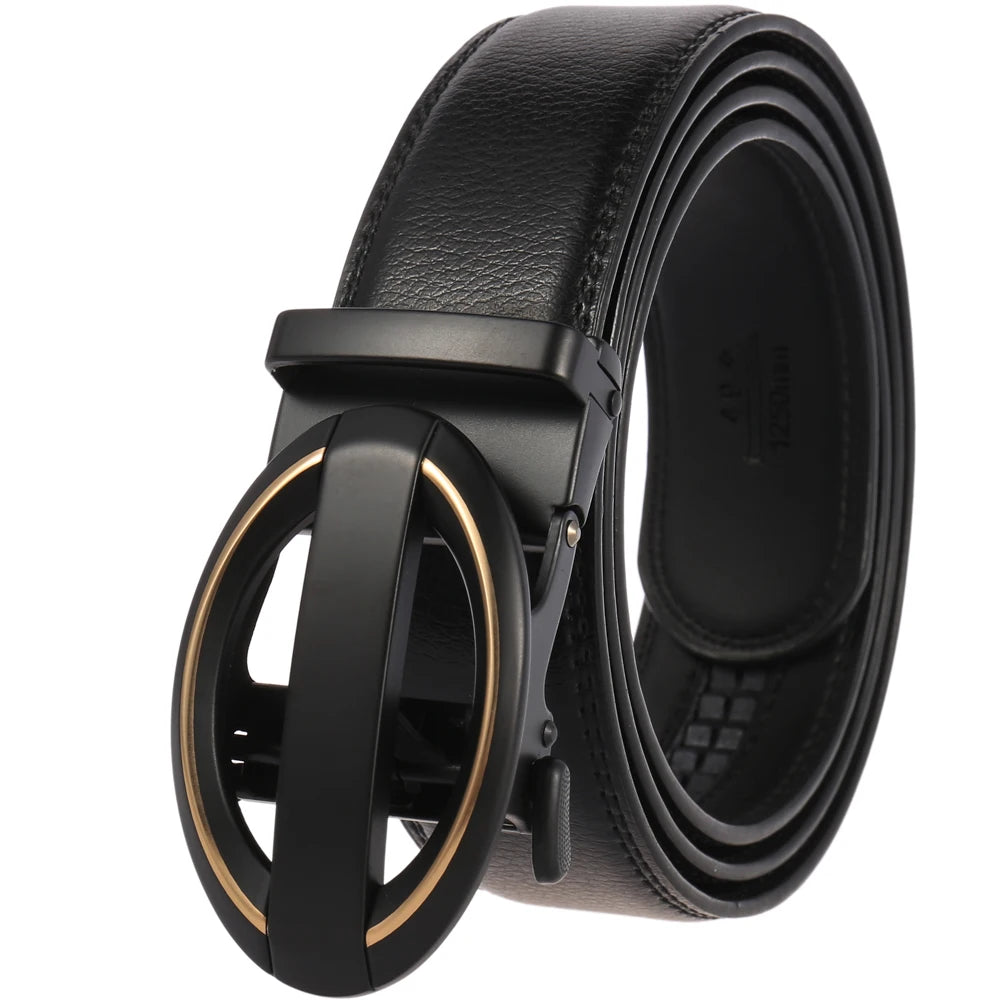 JMT-436042 Genuine Cow Leather Men's Designer Belt - Sophisticated and Durable Accessory