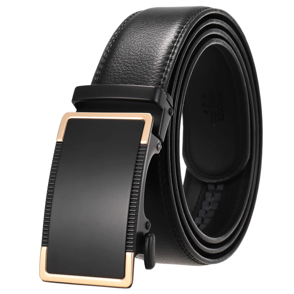 JMT-436042 Genuine Cow Leather Men's Designer Belt - Sophisticated and Durable Accessory