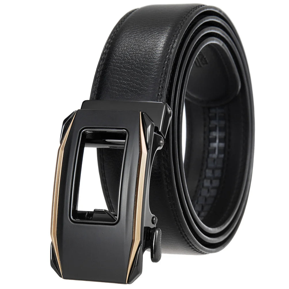 JMT-436042 Genuine Cow Leather Men's Designer Belt - Sophisticated and Durable Accessory