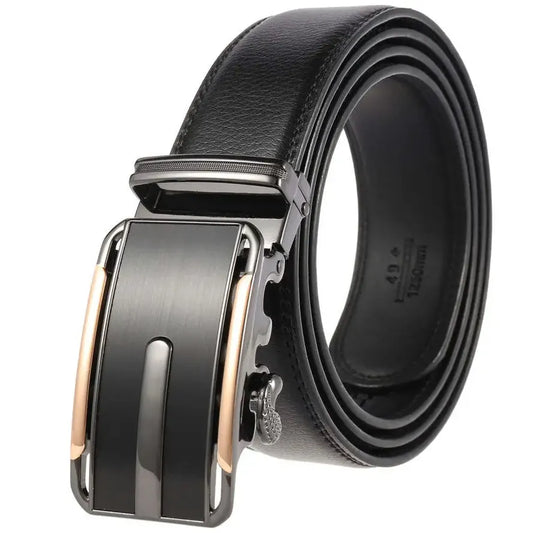JMT-436042 Genuine Cow Leather Men's Designer Belt - Sophisticated and Durable Accessory