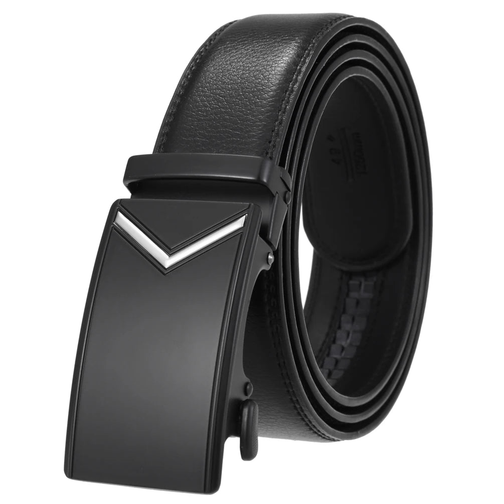 JMT-436042 Genuine Cow Leather Men's Designer Belt - Sophisticated and Durable Accessory