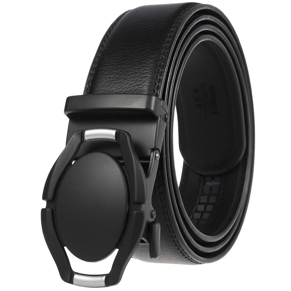 JMT-436042 Genuine Cow Leather Men's Designer Belt - Sophisticated and Durable Accessory