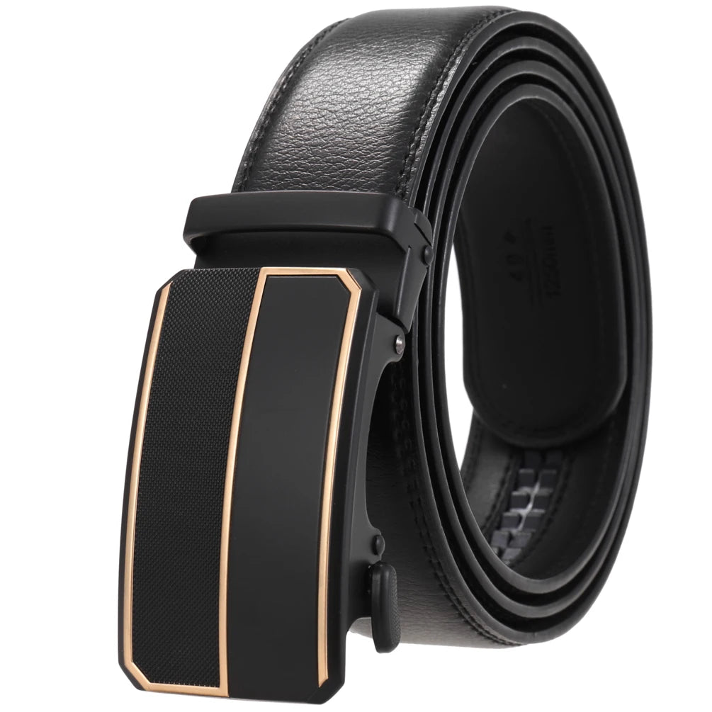 JMT-436042 Genuine Cow Leather Men's Designer Belt - Sophisticated and Durable Accessory