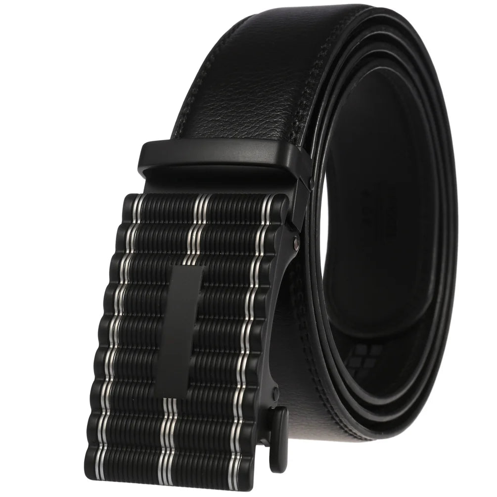JMT-436042 Genuine Cow Leather Men's Designer Belt - Sophisticated and Durable Accessory