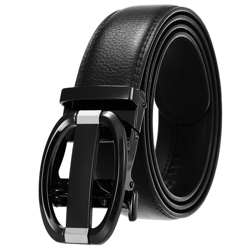JMT-436042 Genuine Cow Leather Men's Designer Belt - Sophisticated and Durable Accessory