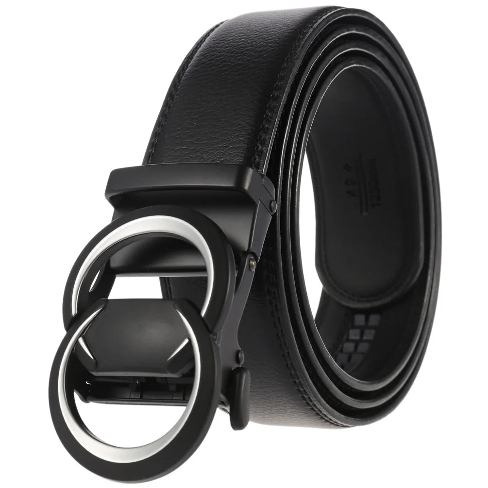 JMT-436042 Genuine Cow Leather Men's Designer Belt - Sophisticated and Durable Accessory