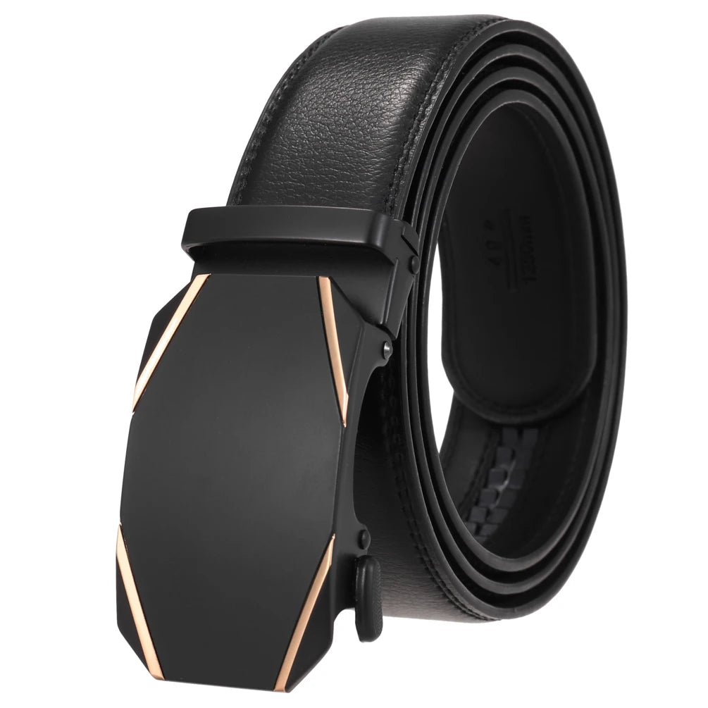 JMT-436042 Genuine Cow Leather Men's Designer Belt - Sophisticated and Durable Accessory