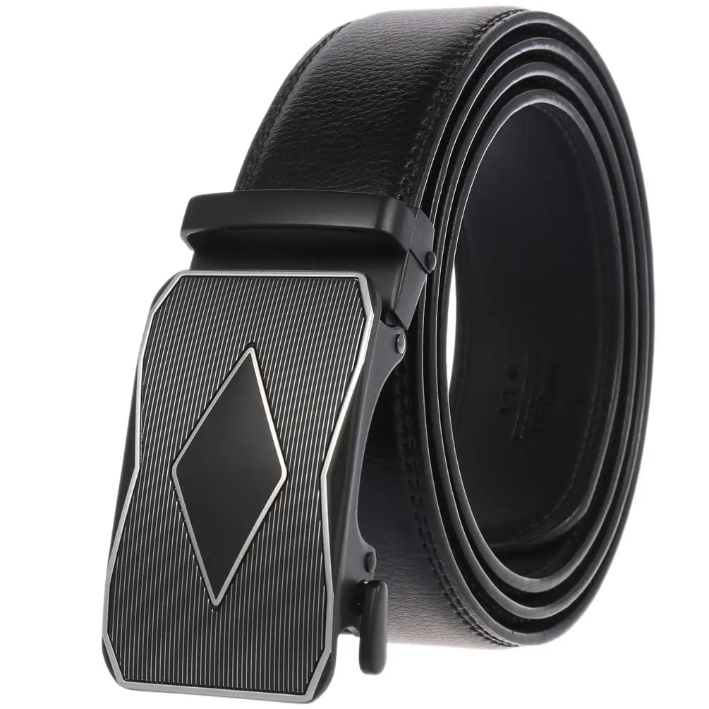 JMT-436042 Genuine Cow Leather Men's Designer Belt - Sophisticated and Durable Accessory
