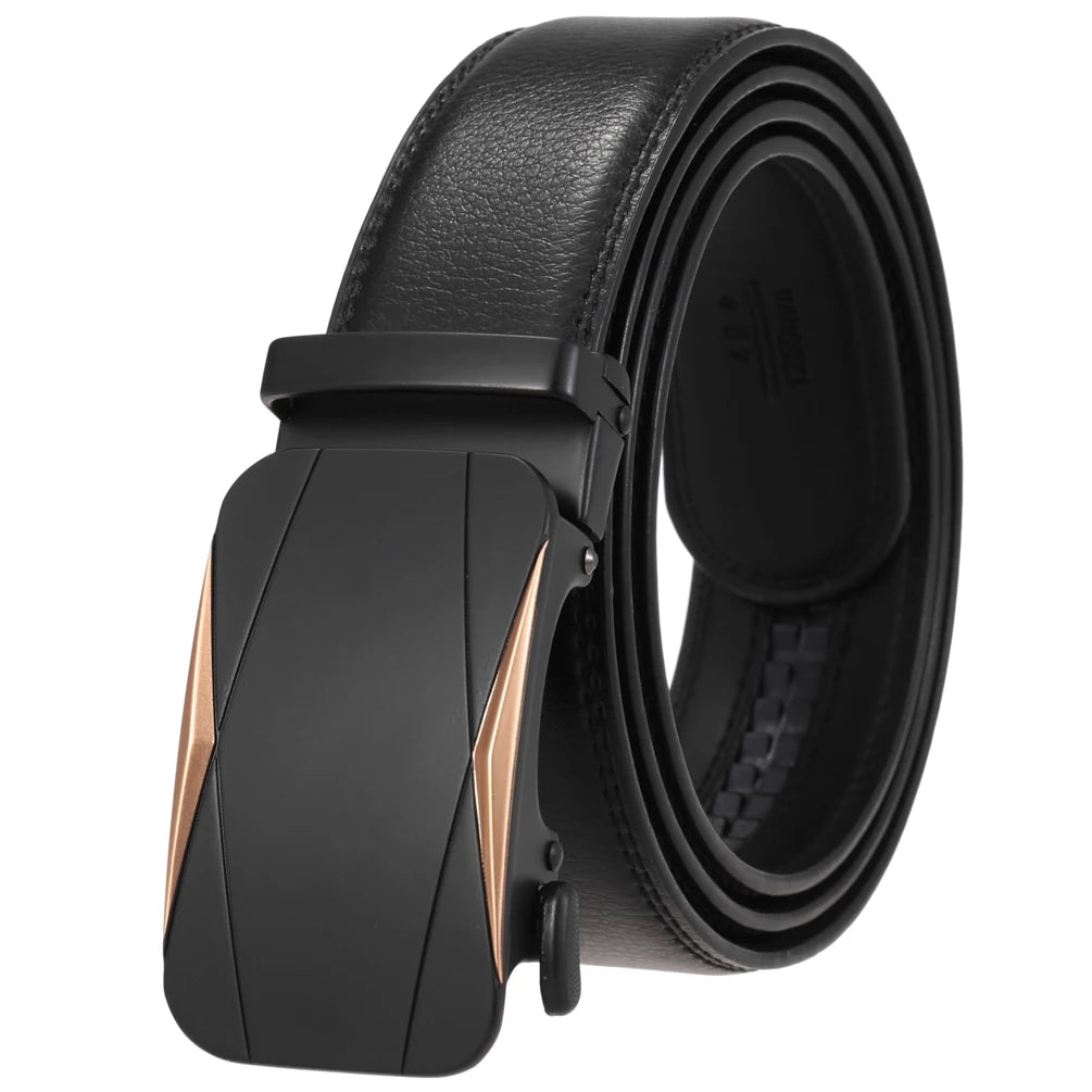 JMT-436042 Genuine Cow Leather Men's Designer Belt - Sophisticated and Durable Accessory