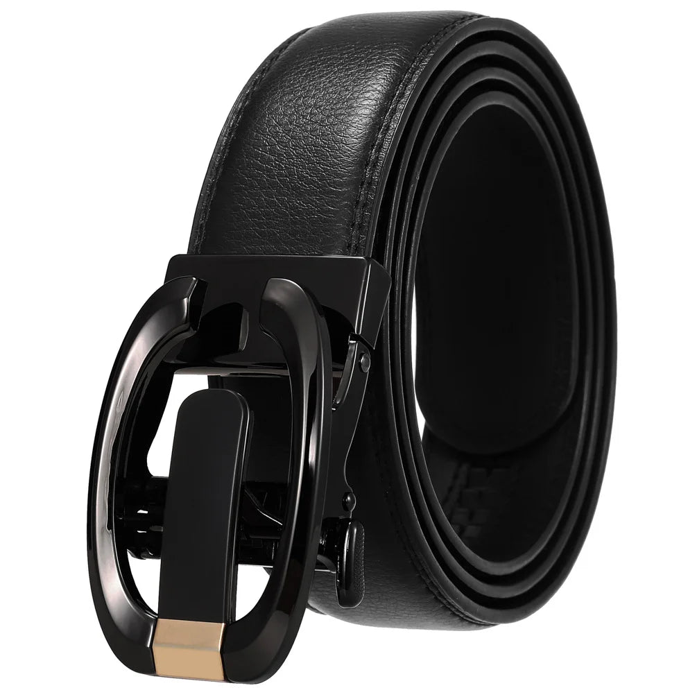 JMT-436042 Genuine Cow Leather Men's Designer Belt - Sophisticated and Durable Accessory