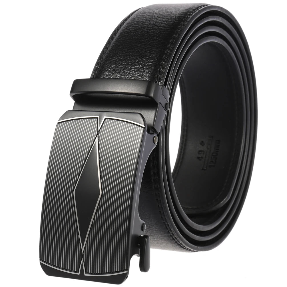 JMT-436042 Genuine Cow Leather Men's Designer Belt - Sophisticated and Durable Accessory