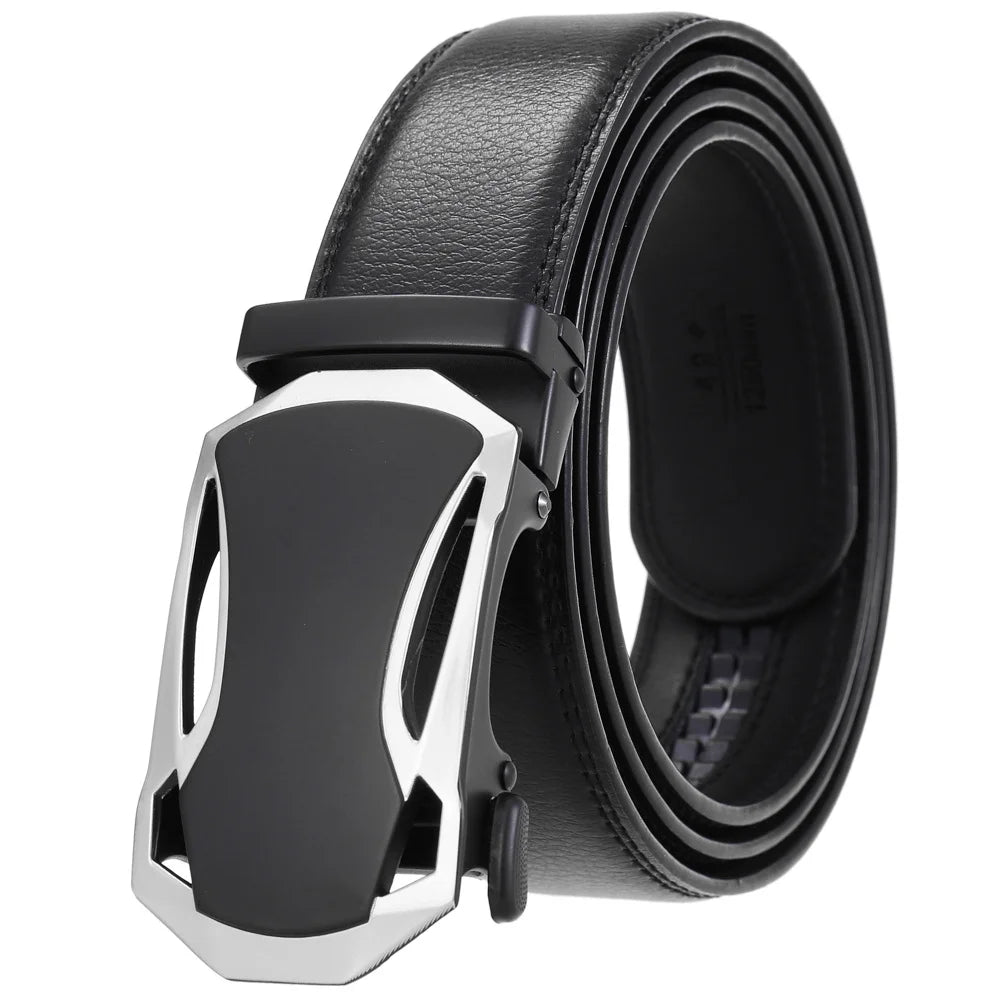 JMT-436042 Genuine Cow Leather Men's Designer Belt - Sophisticated and Durable Accessory