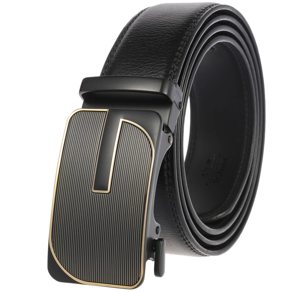 JMT-436042 Genuine Cow Leather Men's Designer Belt - Sophisticated and Durable Accessory