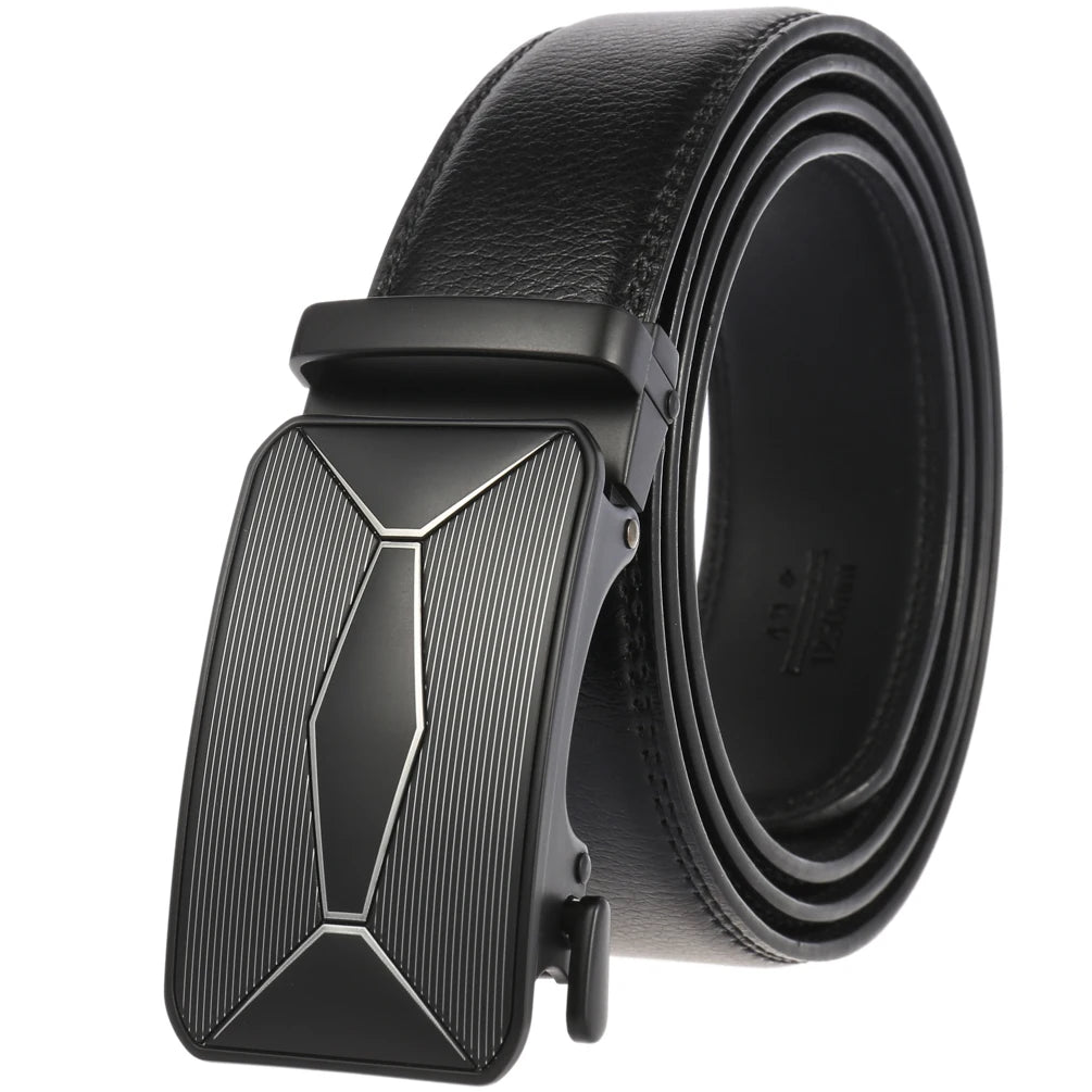 JMT-436042 Genuine Cow Leather Men's Designer Belt - Sophisticated and Durable Accessory