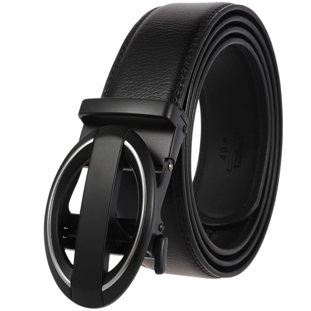 JMT-436042 Genuine Cow Leather Men's Designer Belt - Sophisticated and Durable Accessory