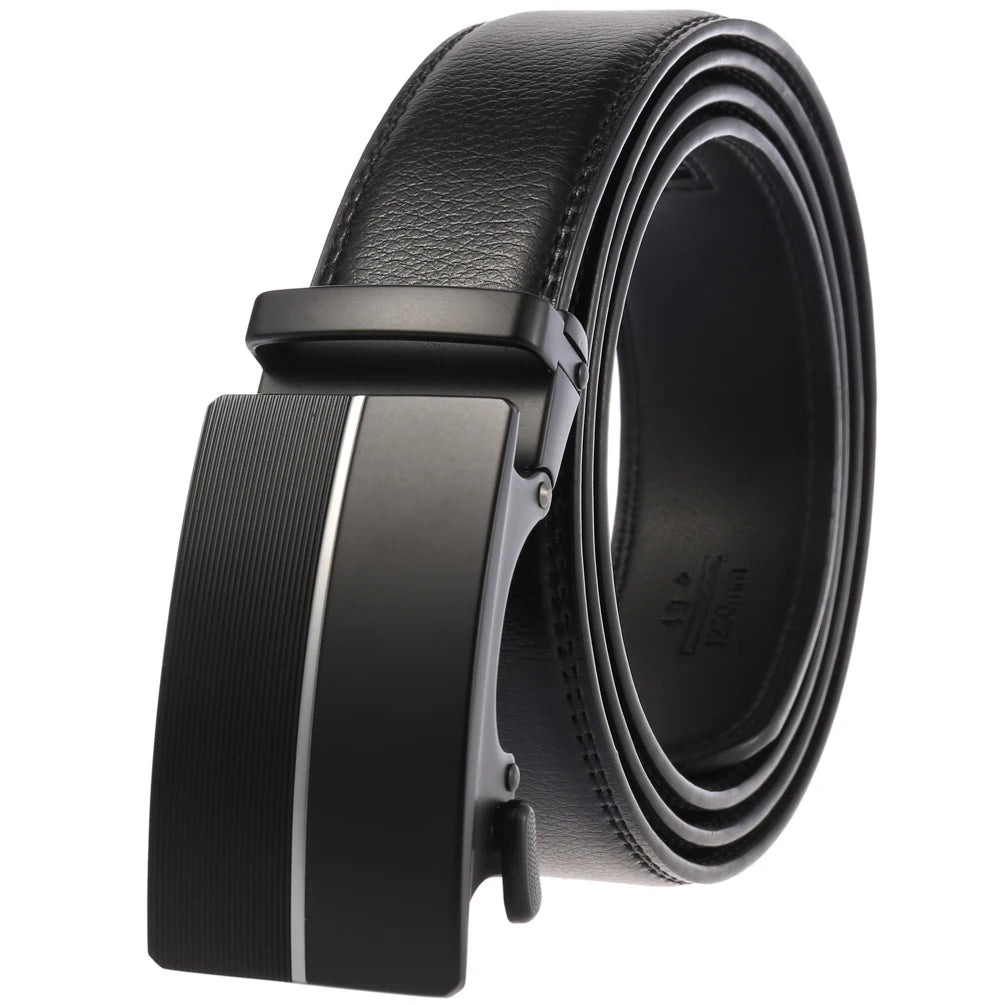 JMT-436042 Genuine Cow Leather Men's Designer Belt - Sophisticated and Durable Accessory