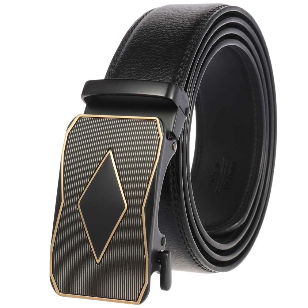 JMT-436042 Genuine Cow Leather Men's Designer Belt - Sophisticated and Durable Accessory
