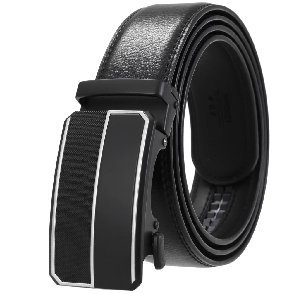 JMT-436042 Genuine Cow Leather Men's Designer Belt - Sophisticated and Durable Accessory