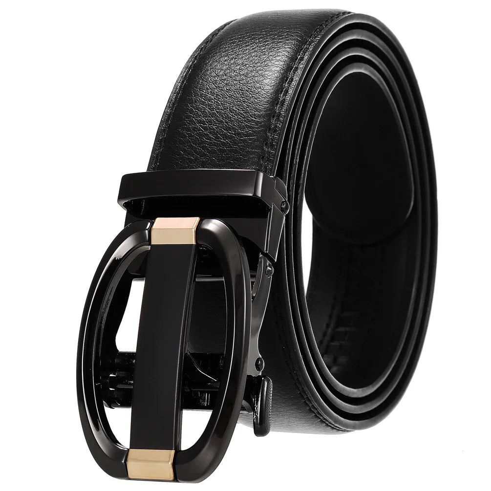 JMT-436042 Genuine Cow Leather Men's Designer Belt - Sophisticated and Durable Accessory