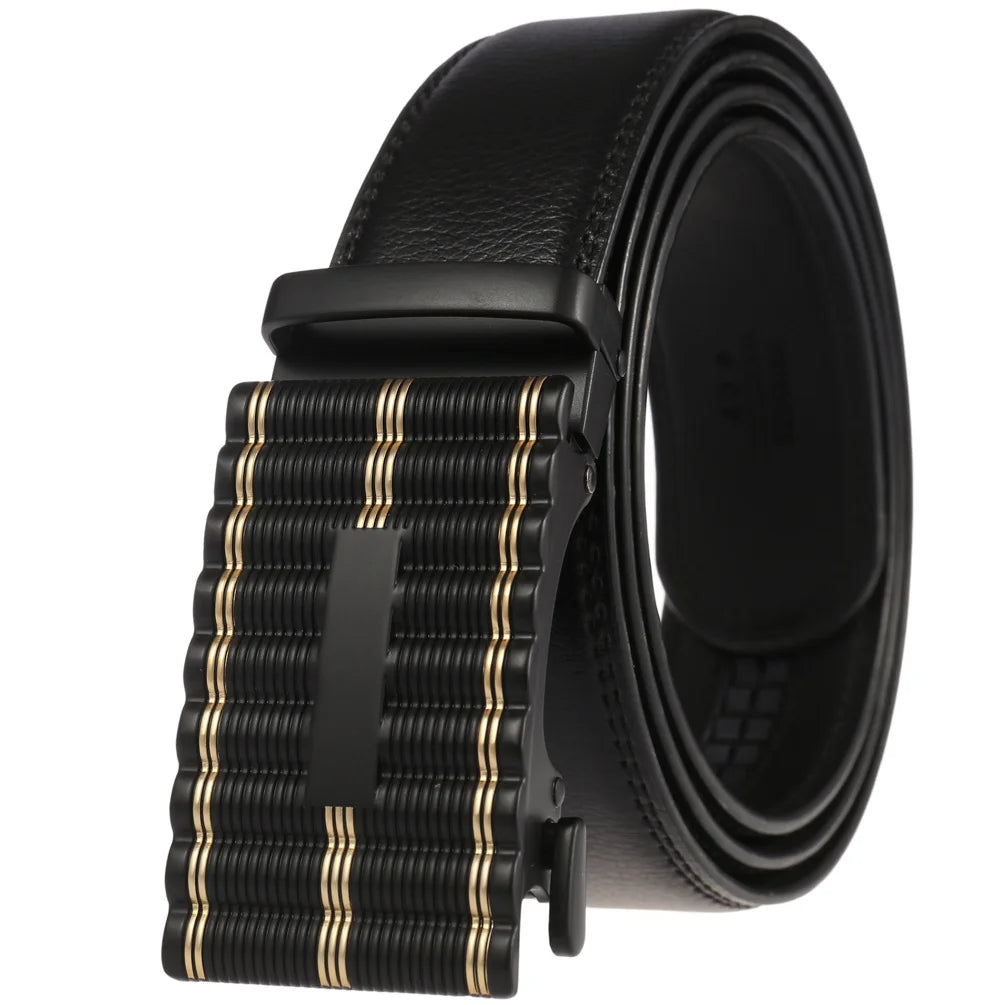 JMT-436042 Genuine Cow Leather Men's Designer Belt - Sophisticated and Durable Accessory