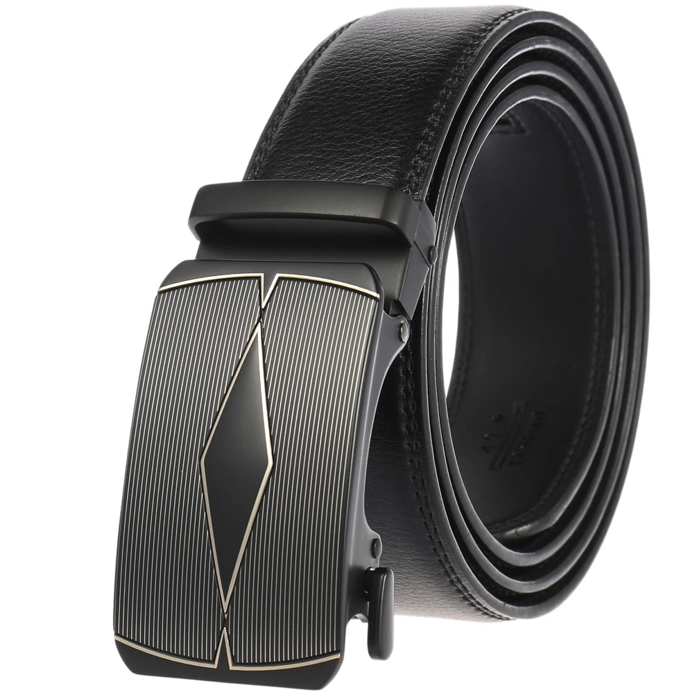 JMT-436042 Genuine Cow Leather Men's Designer Belt - Sophisticated and Durable Accessory
