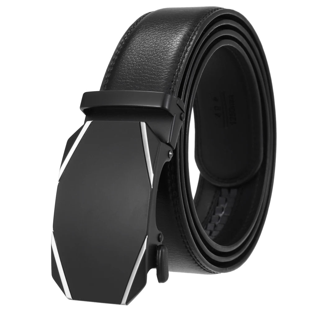 JMT-436042 Genuine Cow Leather Men's Designer Belt - Sophisticated and Durable Accessory