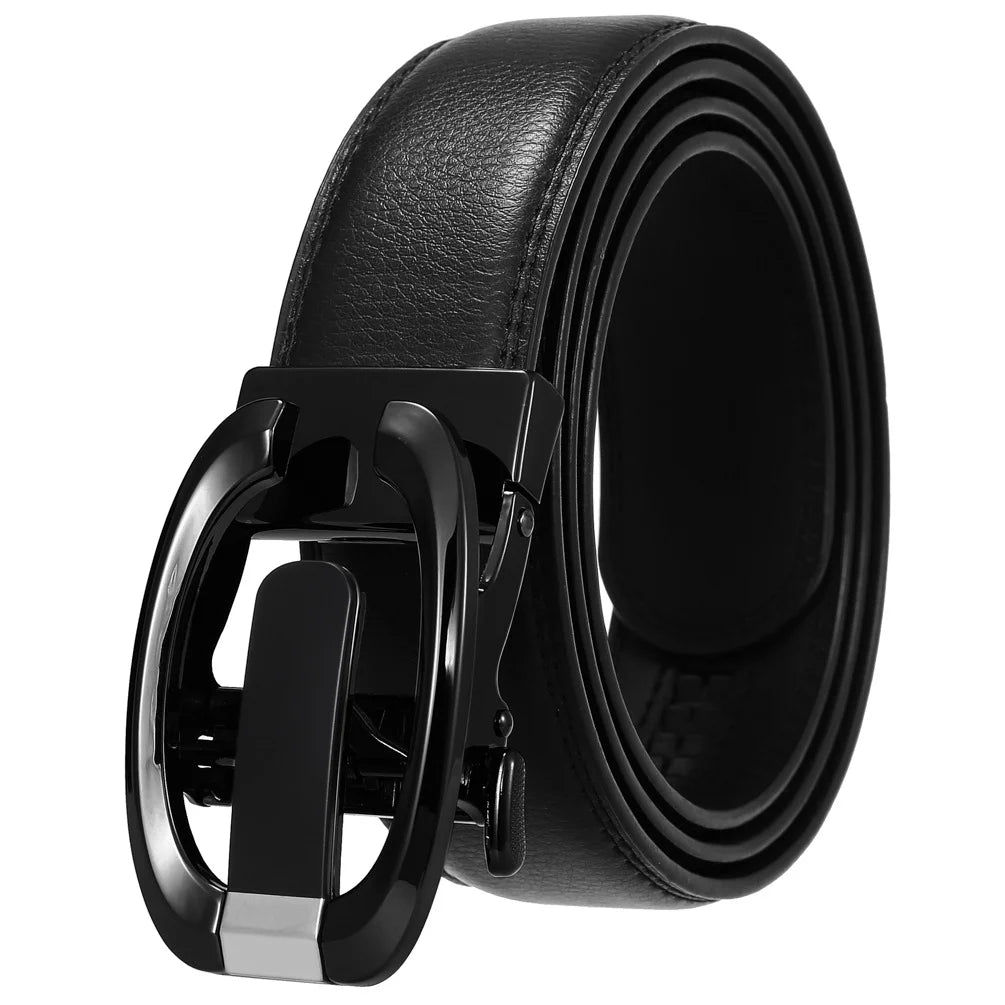JMT-436042 Genuine Cow Leather Men's Designer Belt - Sophisticated and Durable Accessory